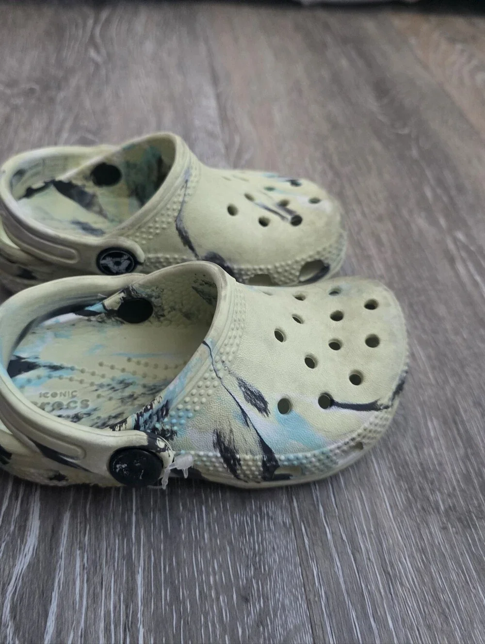 CROCS Kids Tie-Dye Light Green Clog